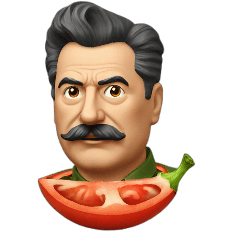 stalin eating tomato emoji