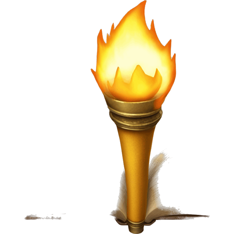 A torch in the middle of a book emoji