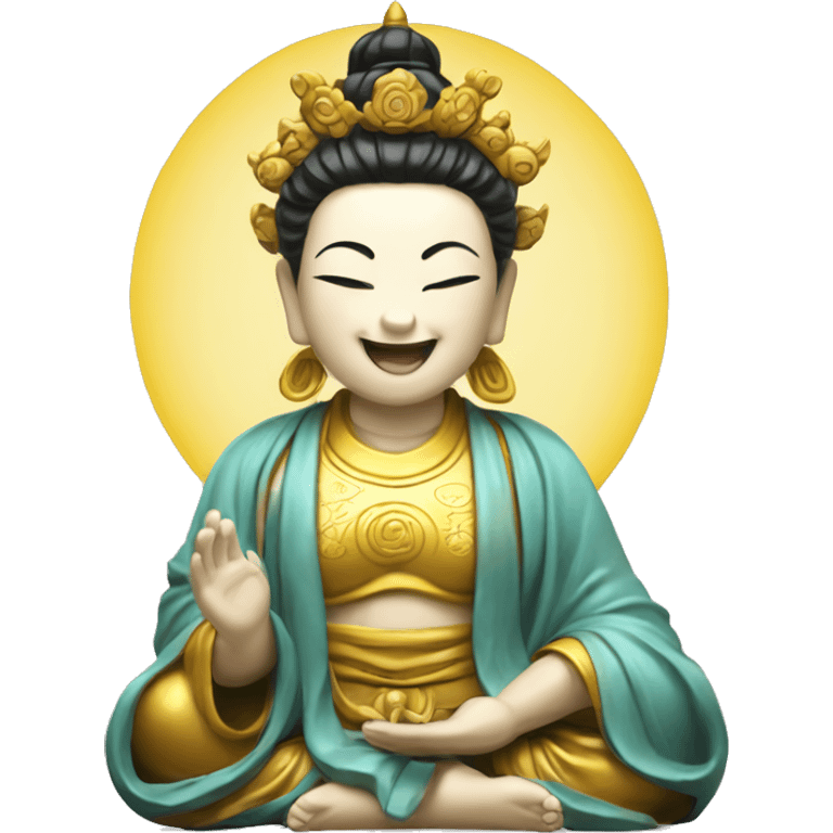 Guanyin Bodhisatva smiling emoji