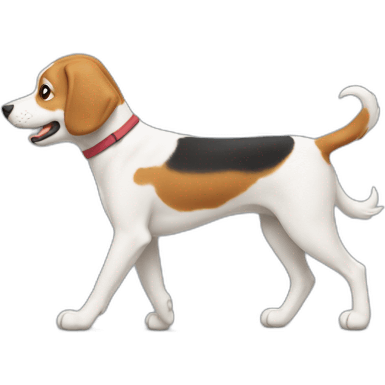 Dog-walking-himself emoji