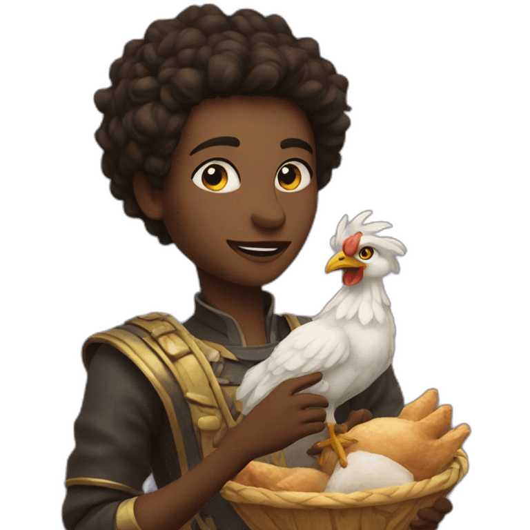 Zendeya holding chicken emoji