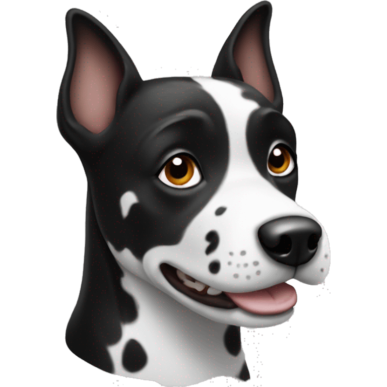 black and white spotted dog emoji