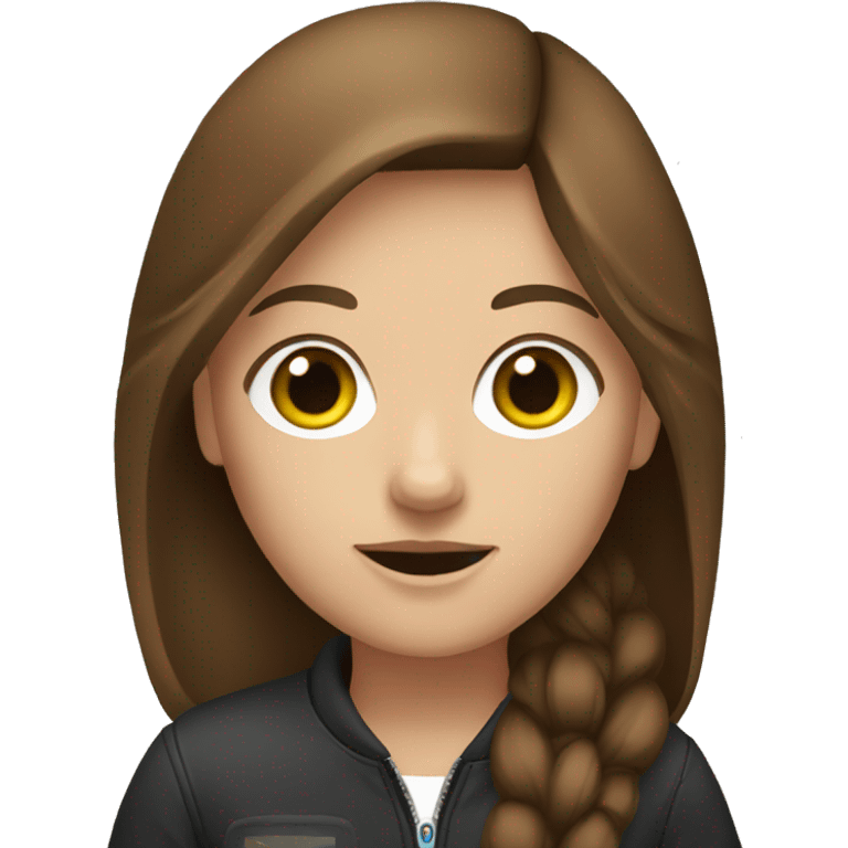 Girl with brown hair and BMW  emoji