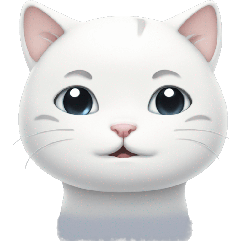 crying white cat kawaii cute emoji