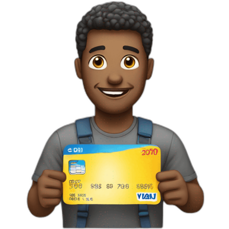 man with discount card emoji