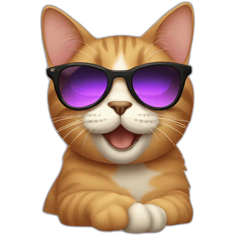 Cat with sunglasses emoji