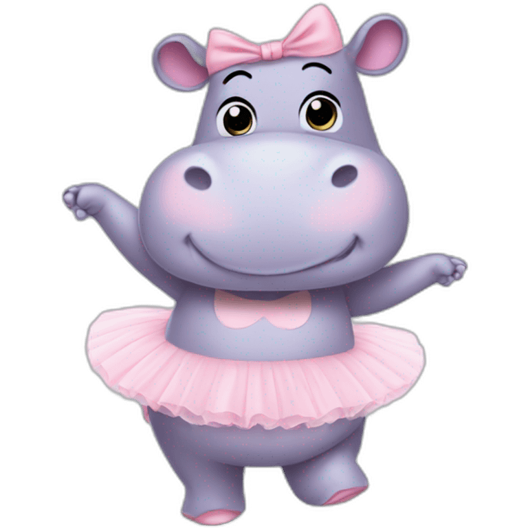 ballerina hippo emoji