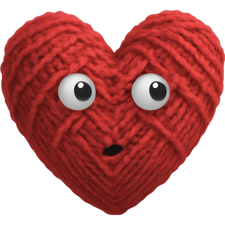 knitted heart emoji