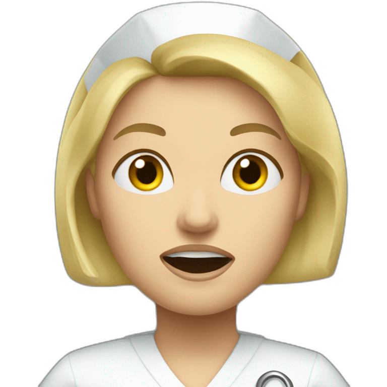 very angry blonde woman nurse emoji