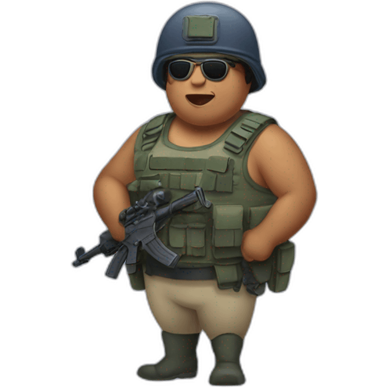 Fat navy seal with heard emoji