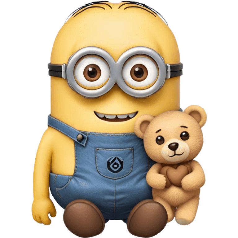 Minion with teddy bear emoji