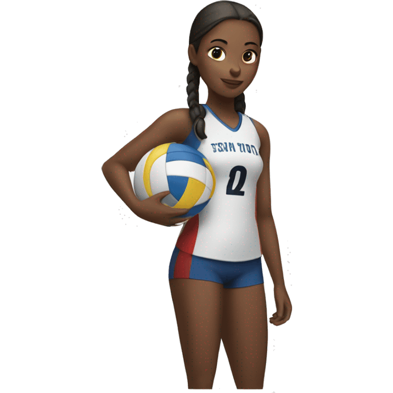 Girl setting a volleyball  emoji