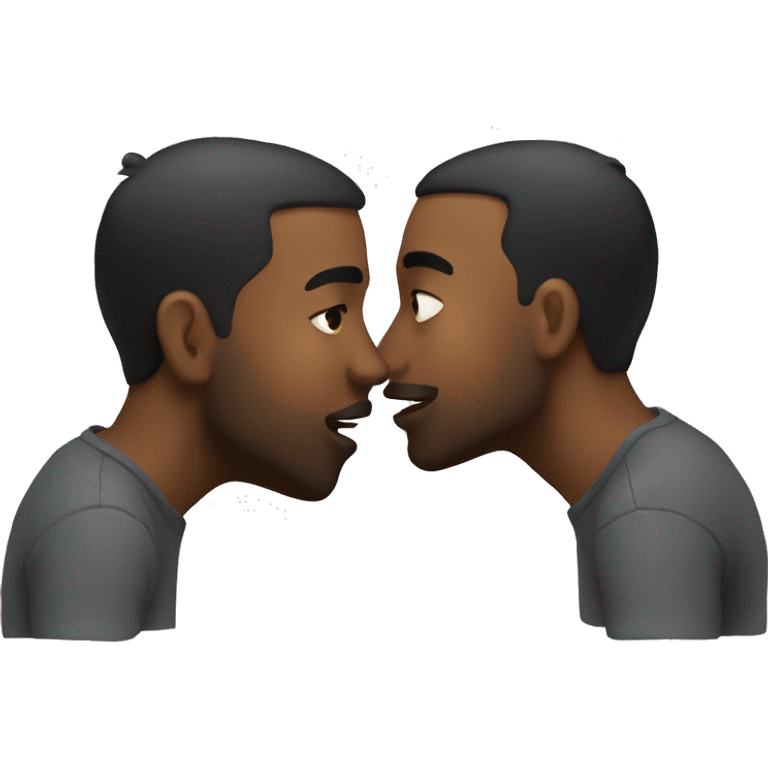 two guys kissing   emoji