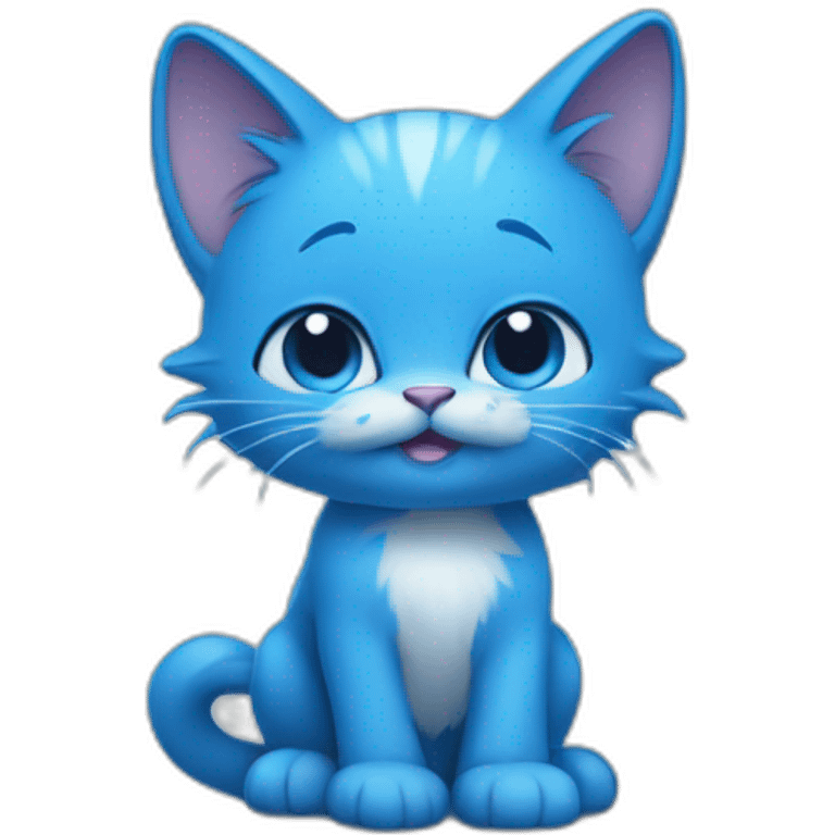 blue smurf cat with blue furr emoji