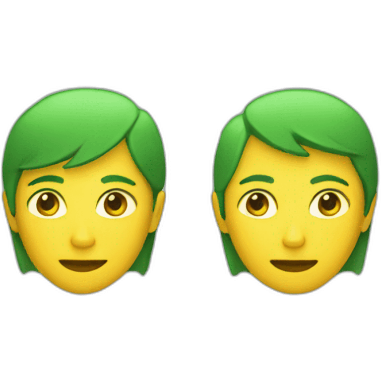 yellow and green metro emoji