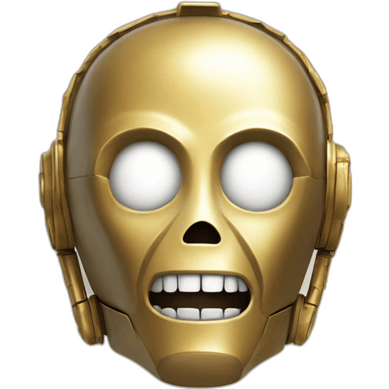 c3po with human teeth emoji