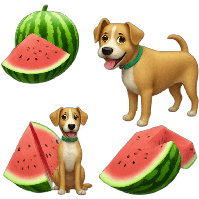 Dog asm watermelone emoji