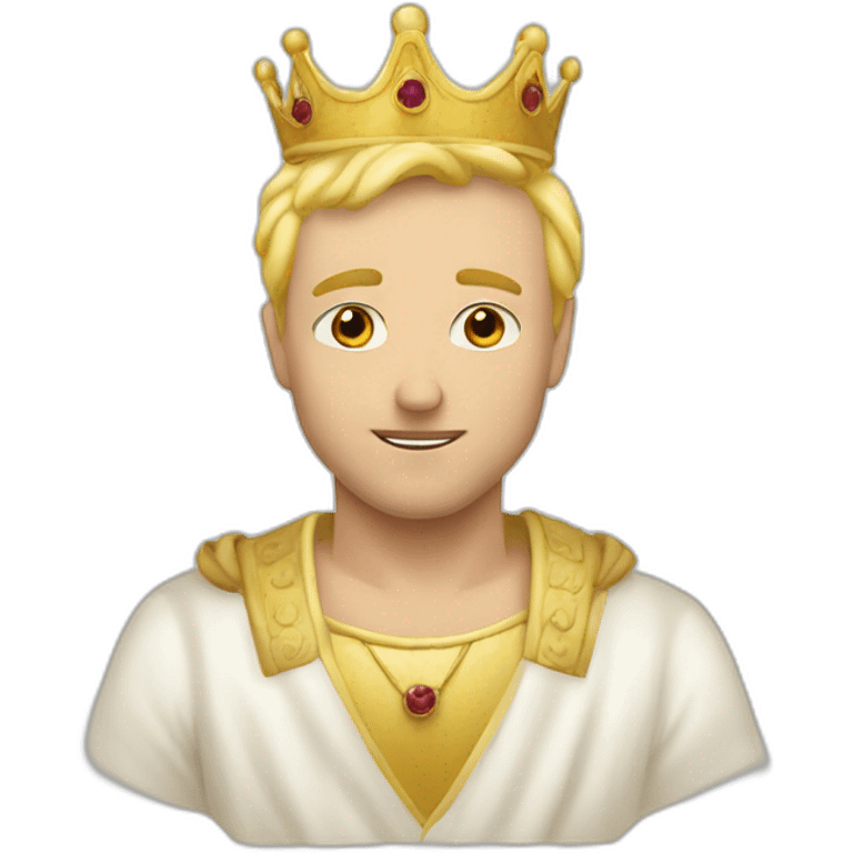 a blond man who worships his queen emoji