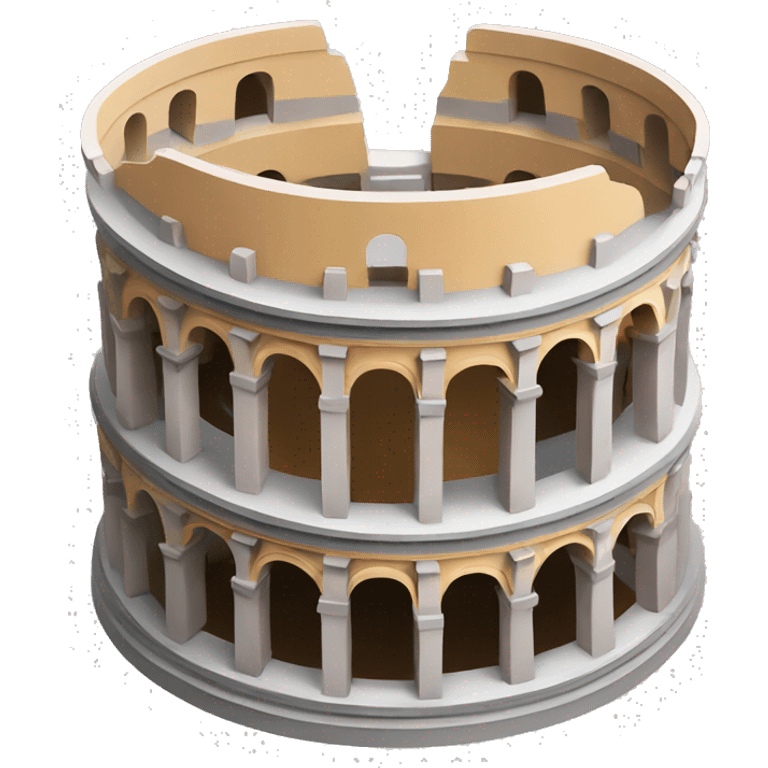 mini cartoon Colosseum emoji