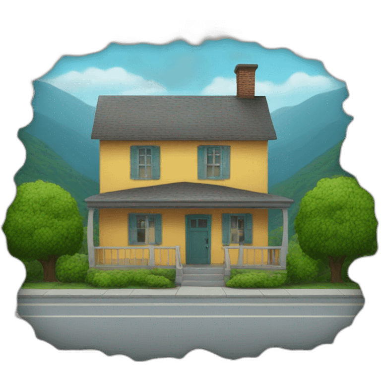 A house with a man emoji