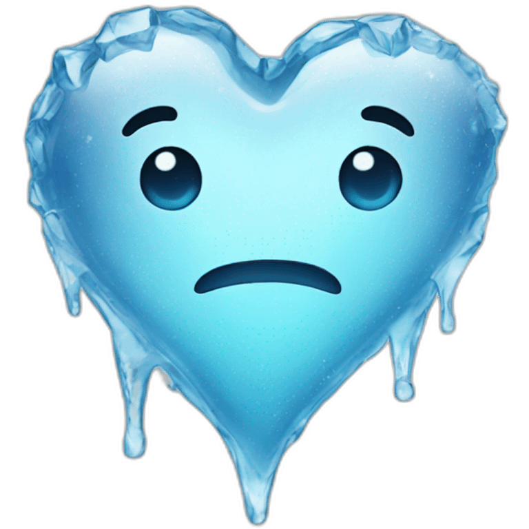 Ice heart emoji