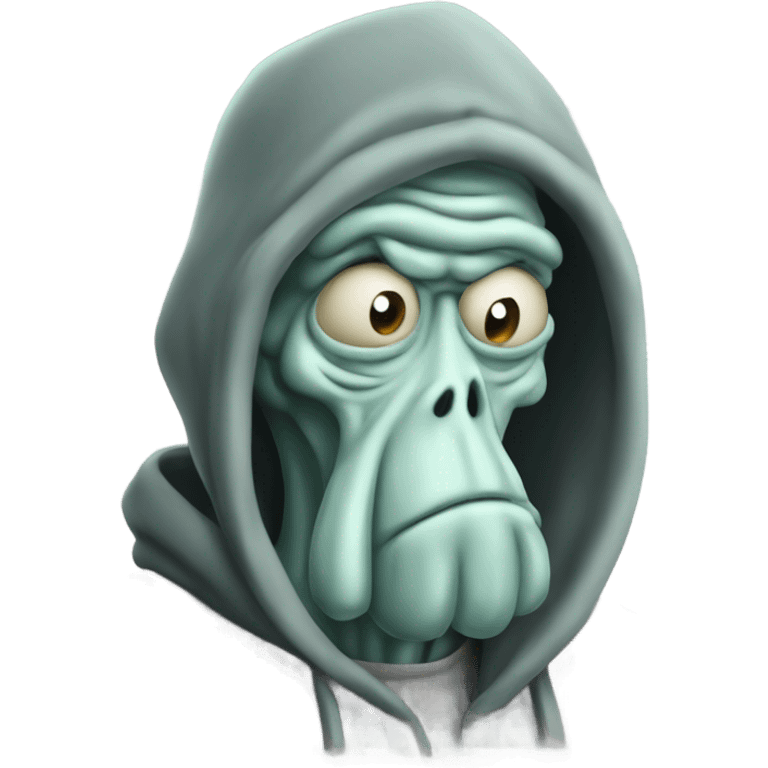 squidward with hoodie like graffity writer emoji