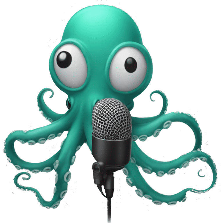 Octopus talking into microphone  emoji