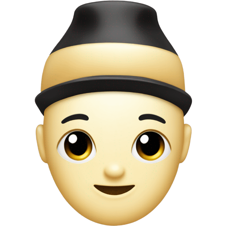 cute perfume face with black cap emoji