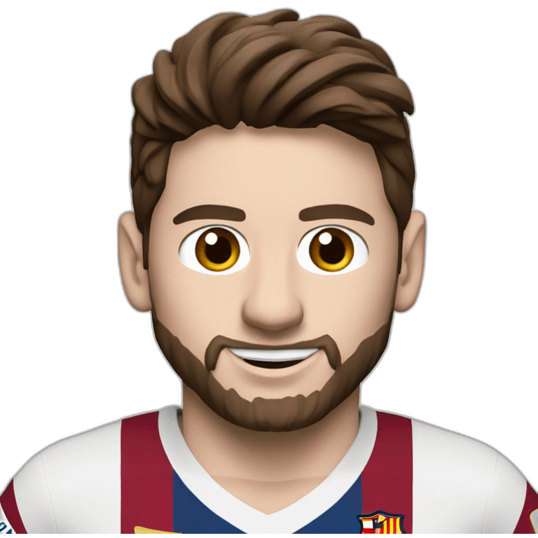 Messi avec maillot du réal Madrid emoji