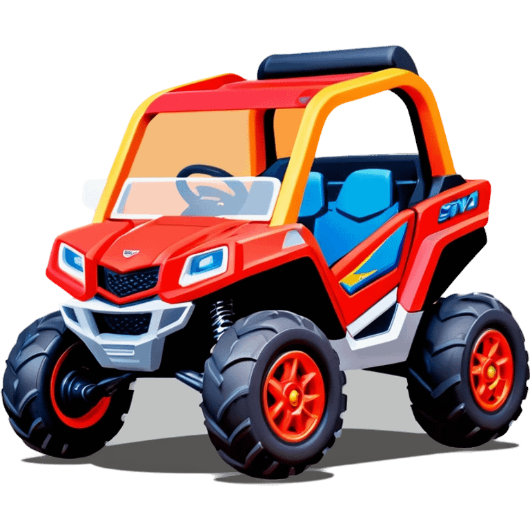 red ride on toy UTV for kids emoji