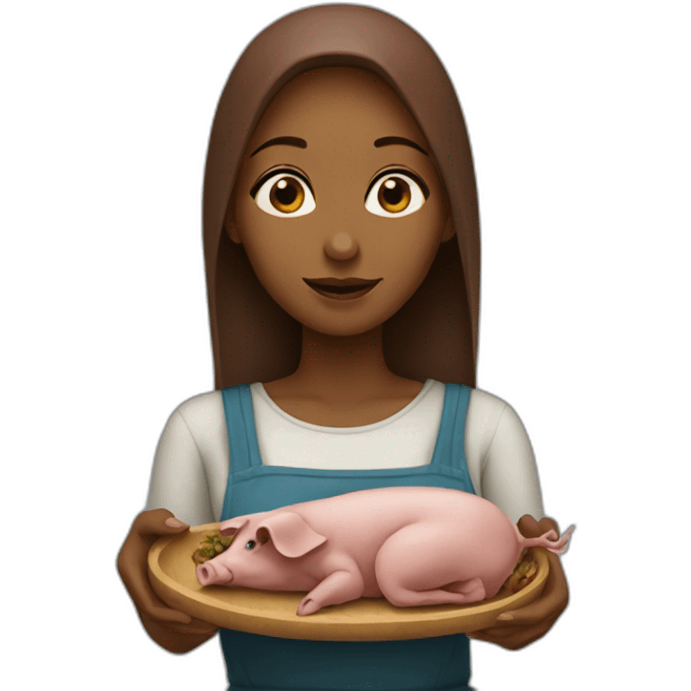 no pig meat eating woman allah emoji