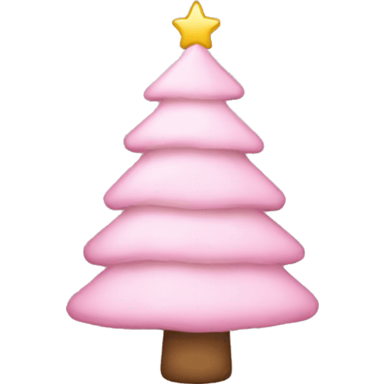 Light pink Christmas tree emoji