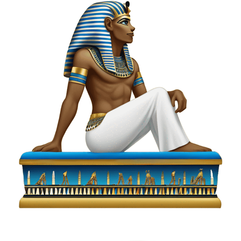 egypt full body pharaoh sarcophagus coffin gold blue white black  emoji