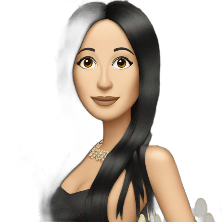 Cher singer with black haire emoji