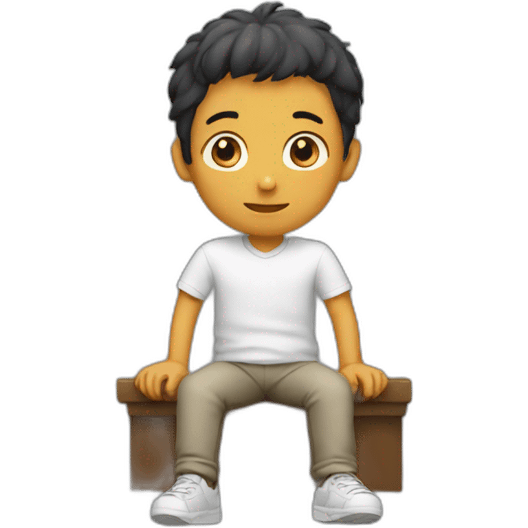 Boys sitting round emoji