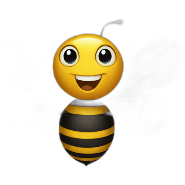 bee with dumbbell emoji