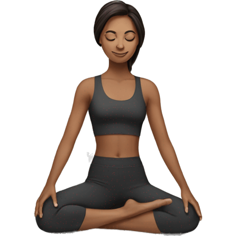 Yoga brunette emoji