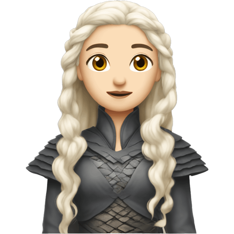 daenerys long hair dark eyes feminine scales emoji