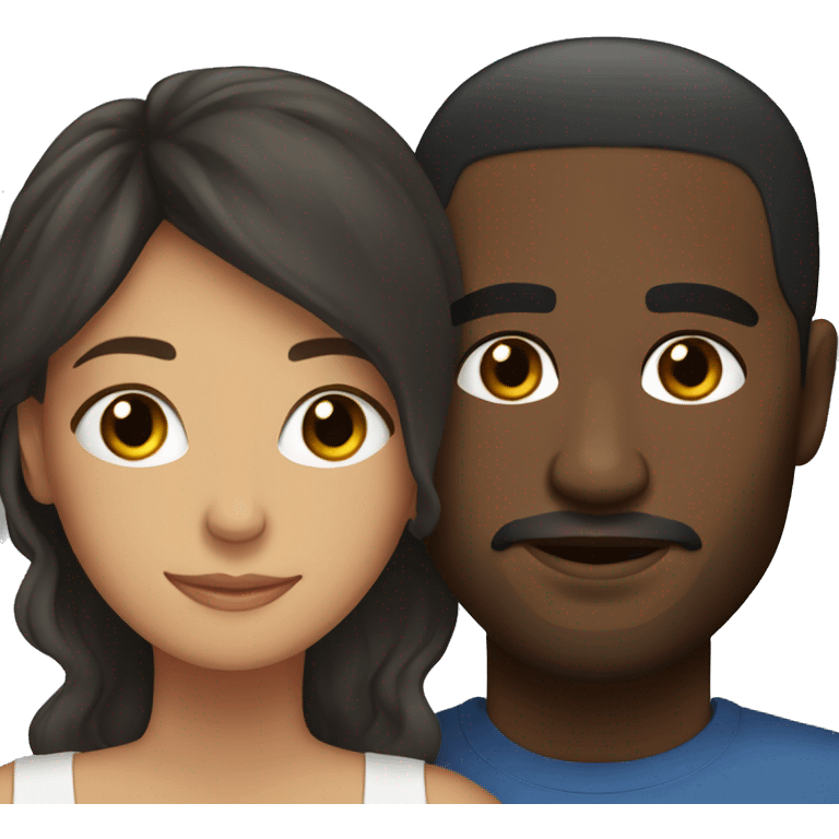 Spanish woman and black man couple  emoji