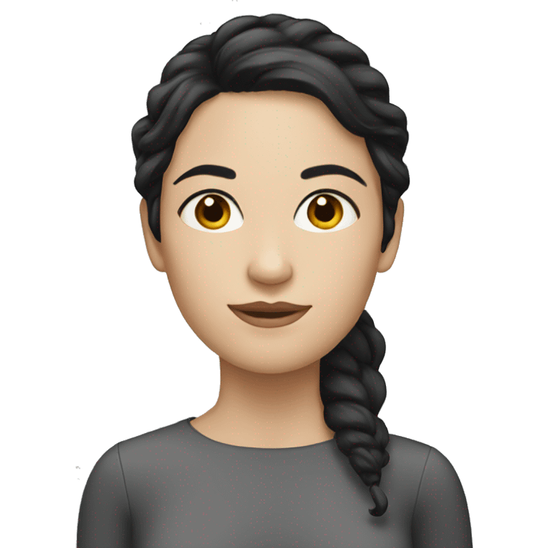 a white woman with black hair emoji