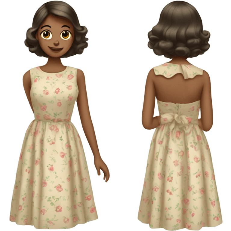 cute vintage dress emoji