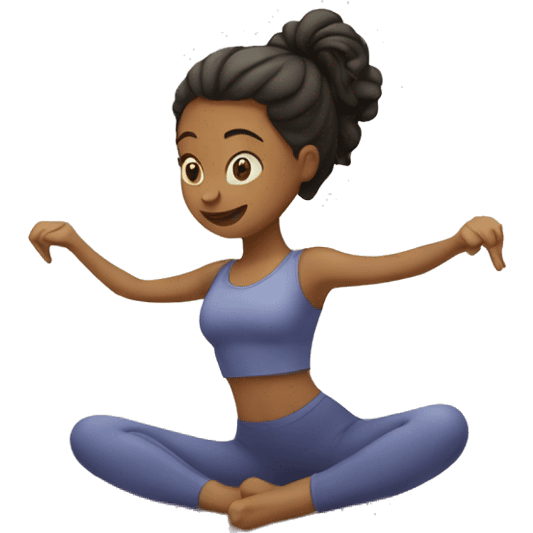 Girl doing Pilates emoji