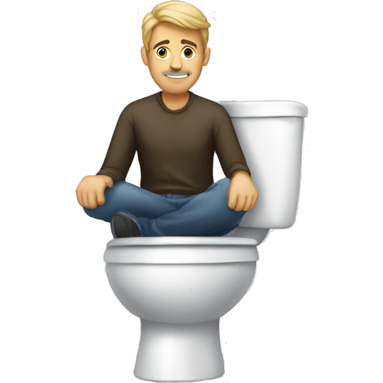 A man in a toilet emoji