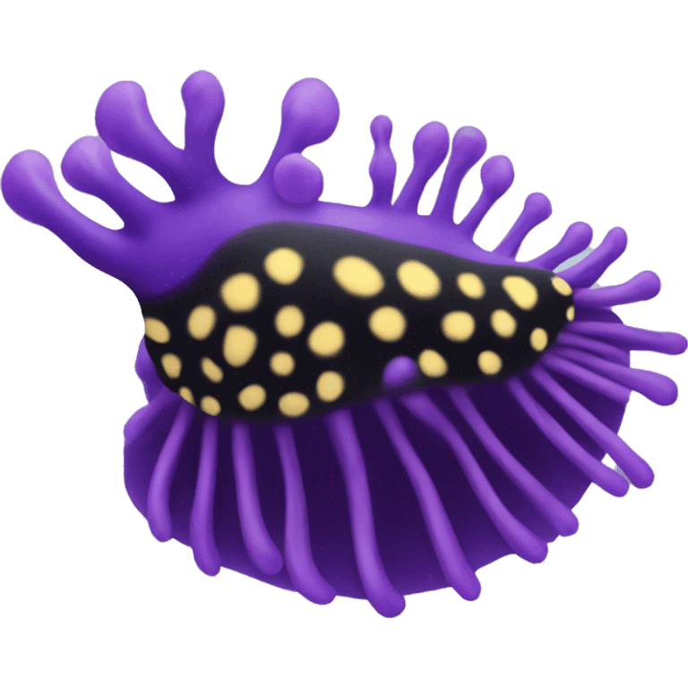 Purple and black nudibranch  emoji