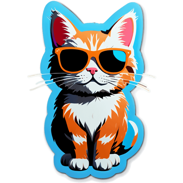 Cat with sunglasses emoji