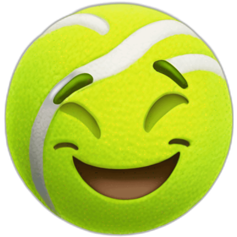 A Tennisball with a smile emoji