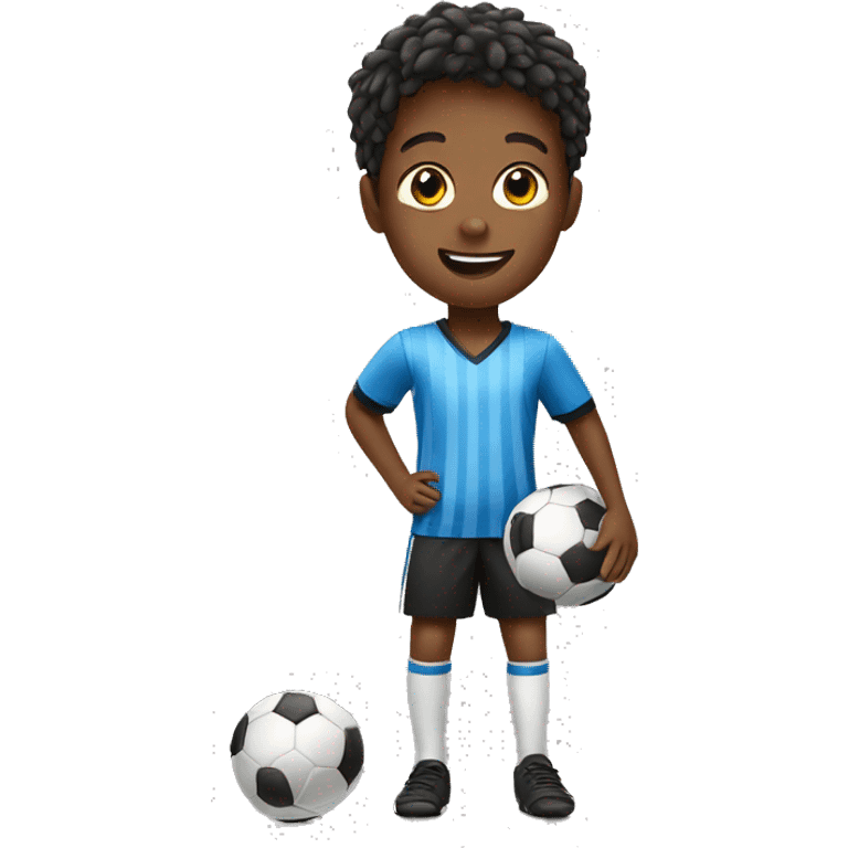 Kid playing soccer  emoji