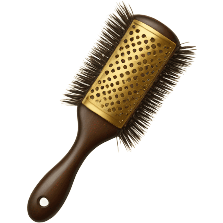 antique golden hairbrush emoji