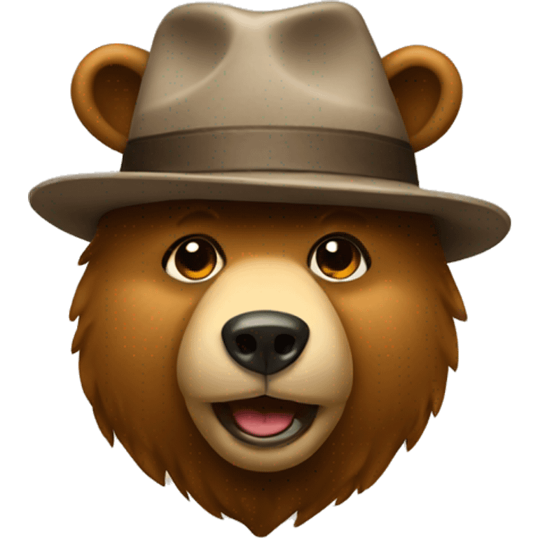 Bear with a hat emoji