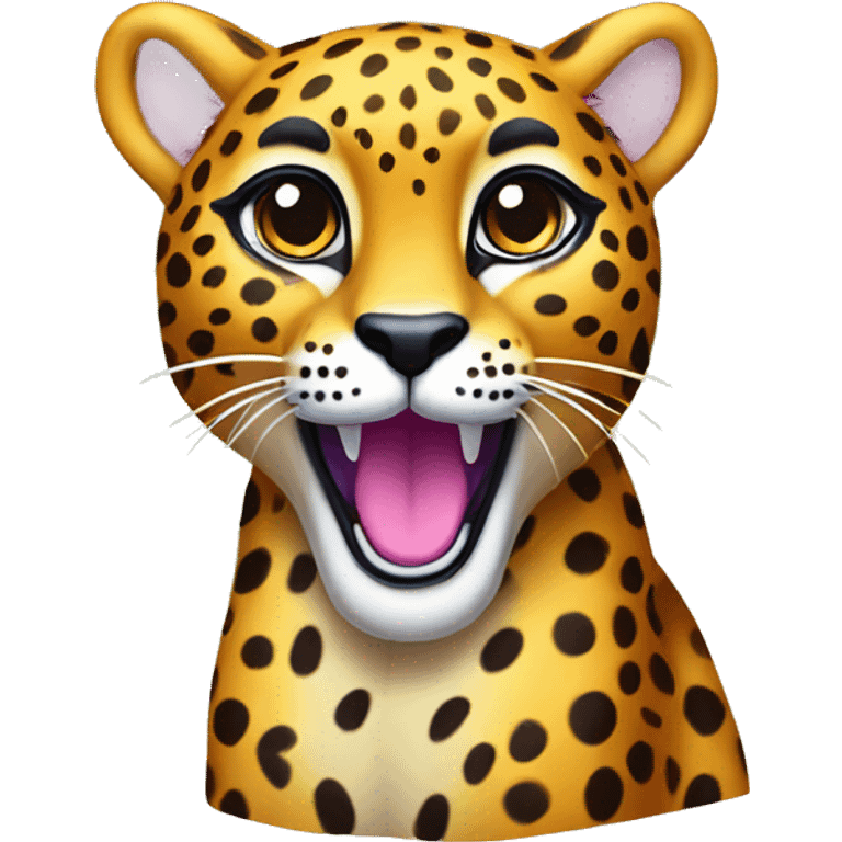 lisa frank cheetah emoji